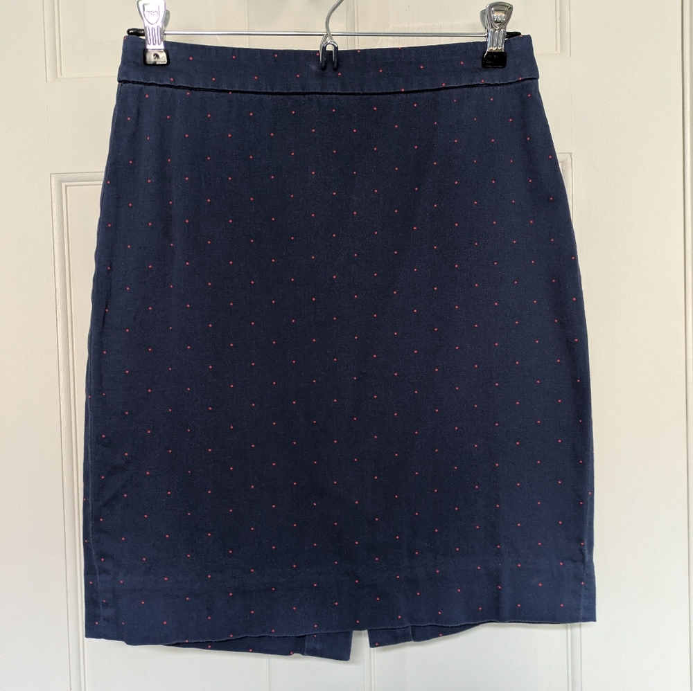 J. Crew Polka Dot Pencil Skirt